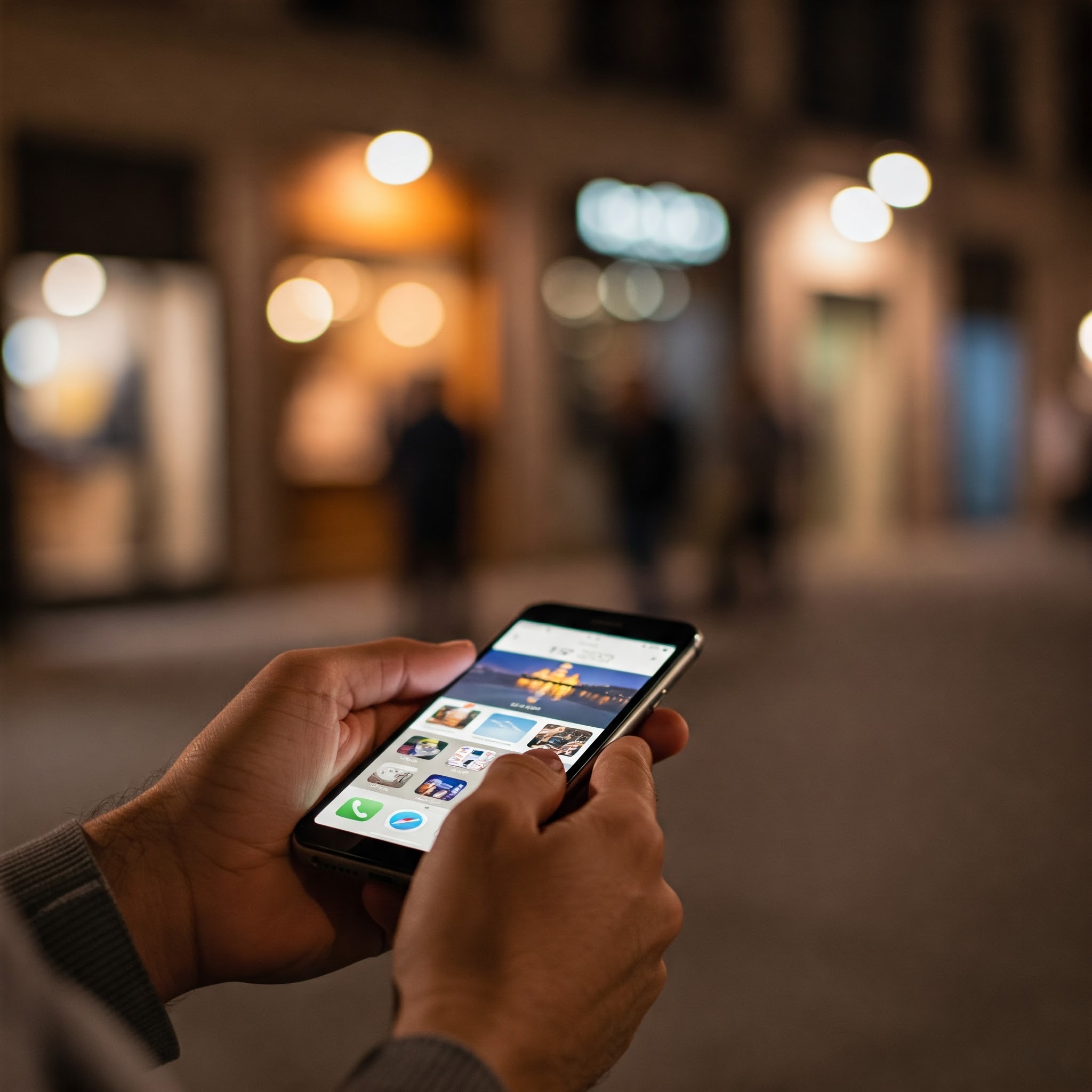 photo of Hands Using Smartphone App